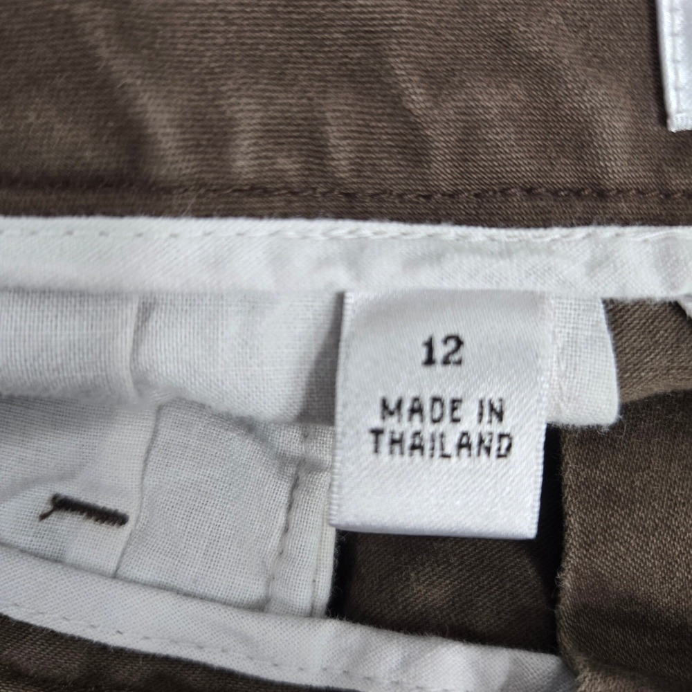 Vintage Talbots Petites Pants Womens 12P Brown Stretch Chinos Grandpacore Y2K - Picture 5 of 11